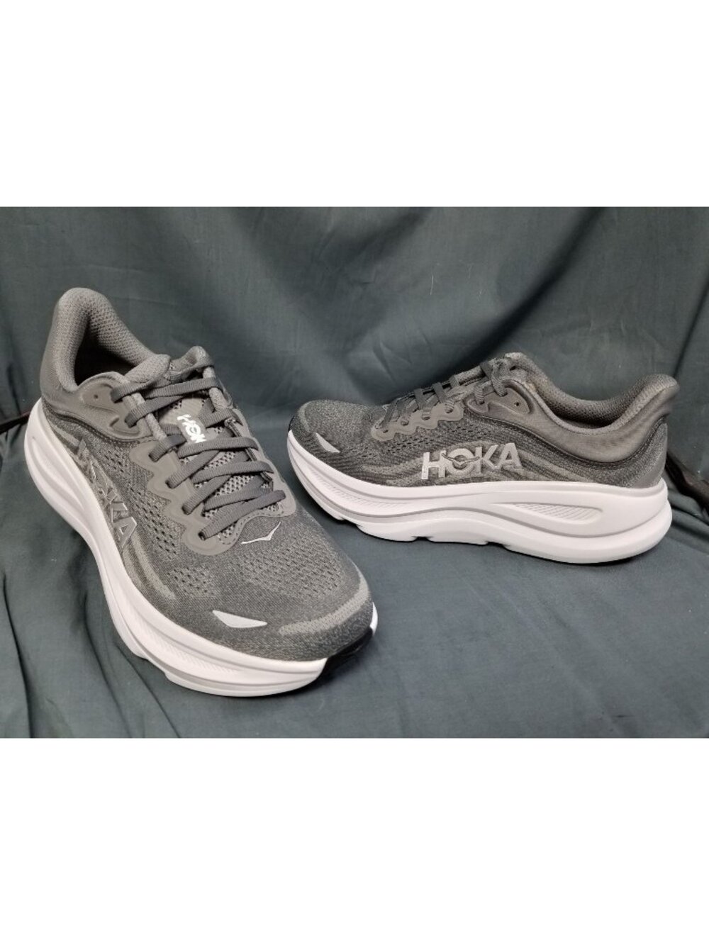 Hoka One One Bondi 9 Sneakers Asteroid Silver Mesh Men's Size 10.5 NEW NO BOX!
